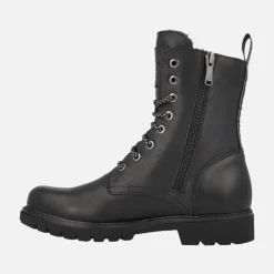 Botas de piel con cordones y forro de pelo Frisia