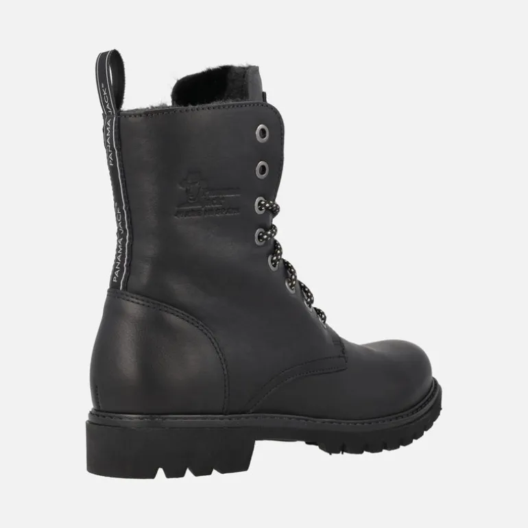 Botas de piel con cordones y forro de pelo Frisia