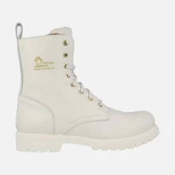 Botas de piel con cordones y forro de pelo Frisia