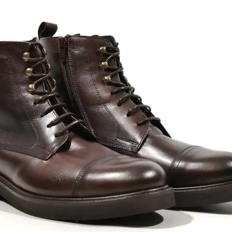 Botas de piel con cordones para hombre con membrana TEX