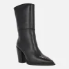 Botas de piel estilo cowboy con tachas en la puntera Maysale