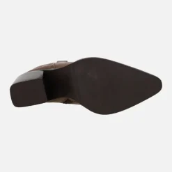 Botas de piel estilo cowboy para mujer con bordados