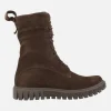 Botas de serraje con cordones y cremallera marca Bueno shoes