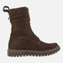 Botas de serraje con cordones y cremallera marca Bueno shoes