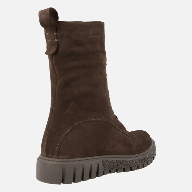 Botas de serraje con cordones y cremallera marca Bueno shoes