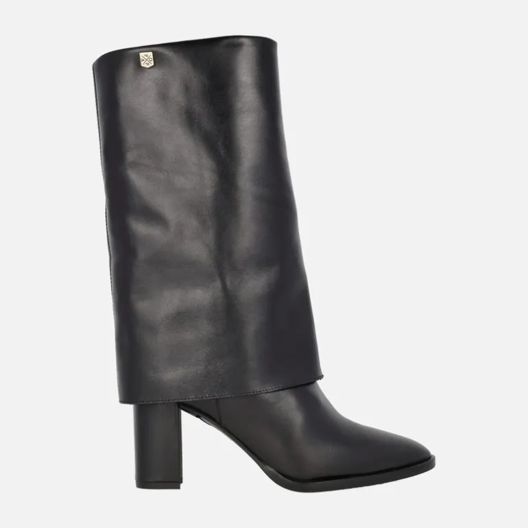 Botas de tacón Popa Demi en piel negra