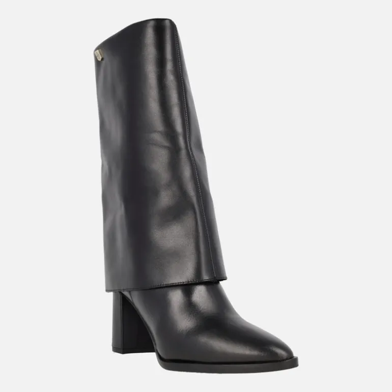 Botas de tacón Popa Demi en piel negra