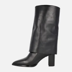 Botas de tacón Popa Demi en piel negra