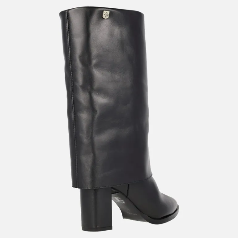 Botas de tacón Popa Demi en piel negra