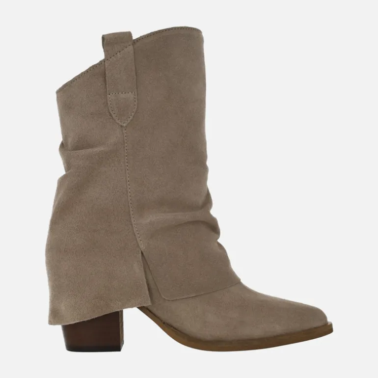 Botas de tacón Tiny con caña baja y faldón