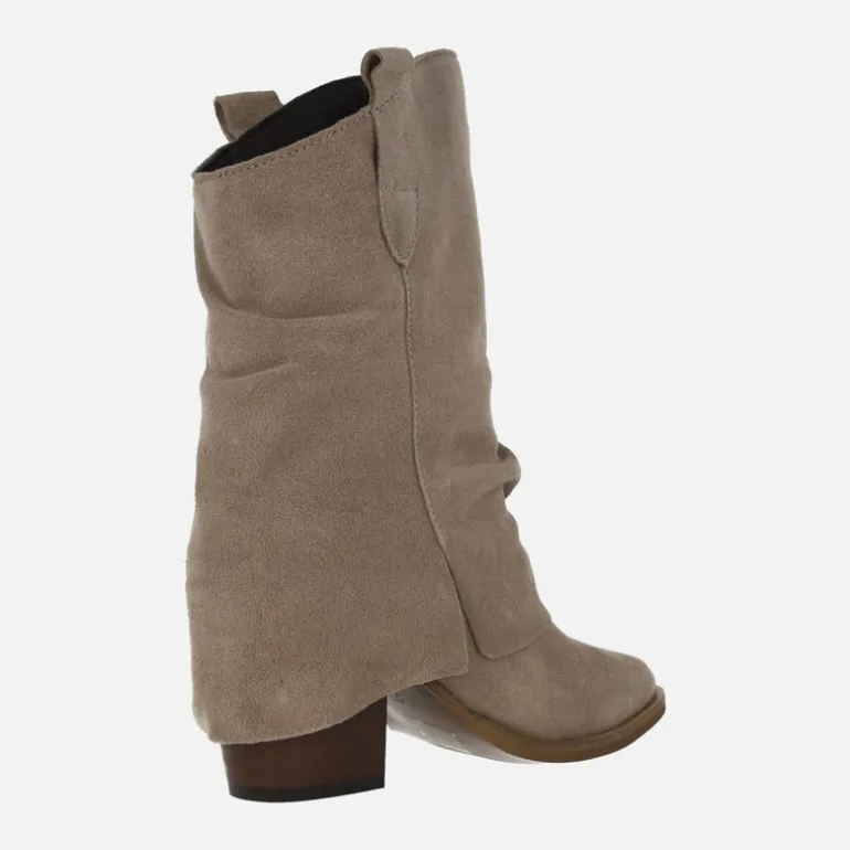 Botas de tacón Tiny con caña baja y faldón