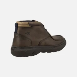 Botas marrones de piel estilo Wallaby con cordones para hombre