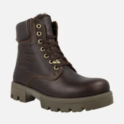 Botas marrones de piel para hombre CODY con forro de pelo