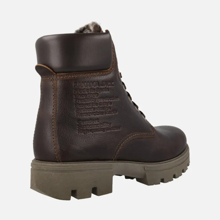 Botas marrones de piel para hombre CODY con forro de pelo