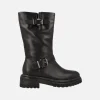 Botas moteras Alma en Pena en piel negra con hebillas