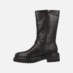 Botas moteras Alma en Pena en piel negra con hebillas