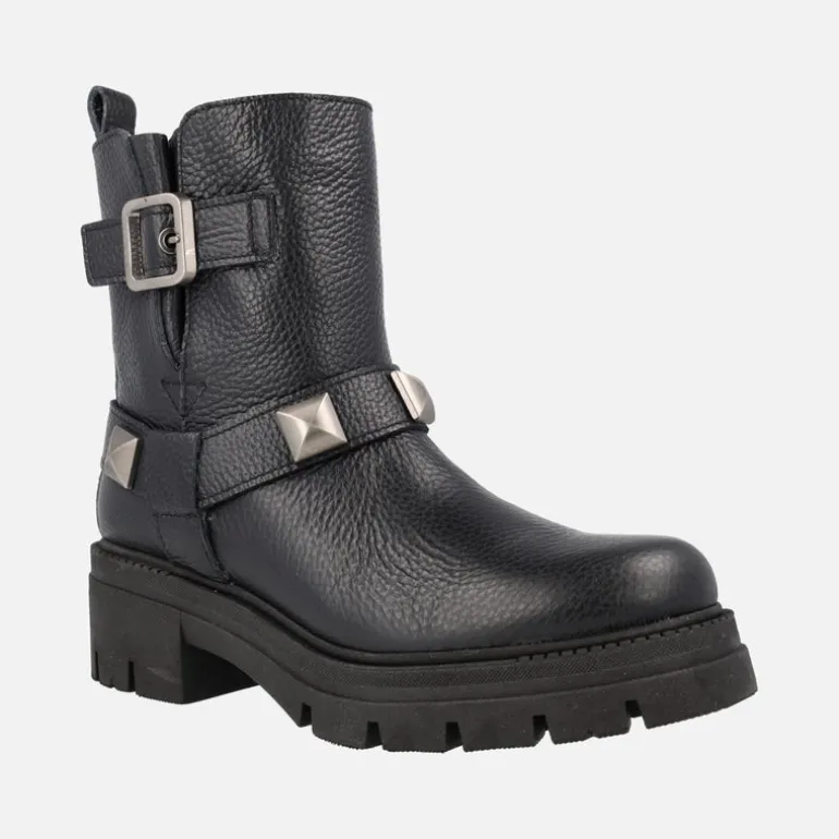 Botas moteras bajas Hispanitas Ashley negras