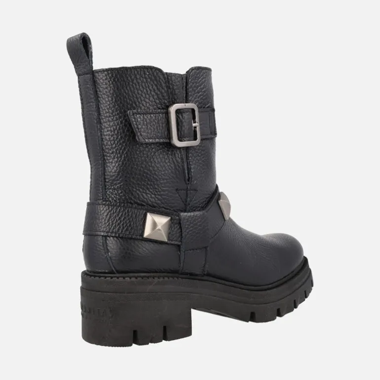 Botas moteras bajas Hispanitas Ashley negras