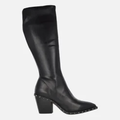 Botas negras Belita con caña elástica y estilo cowboy