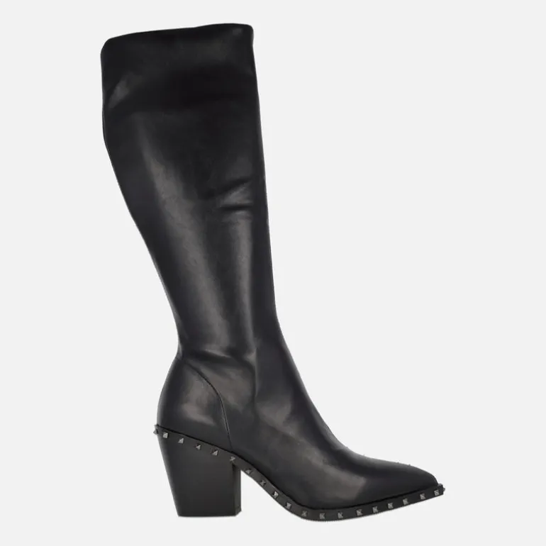 Botas negras Belita con caña elástica y estilo cowboy