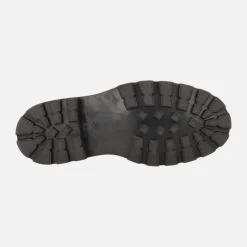 Botas negras de piel Agnes con tachas doradas en la puntera