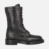 Botas negras de piel con cordones Eloise