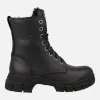 Botas negras de piel con forro de pelo Ninfa