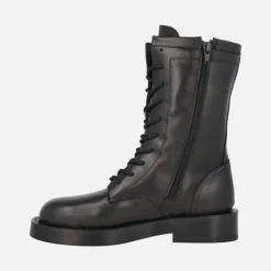 Botas negras de piel con cordones Eloise