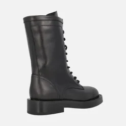 Botas negras de piel con cordones Eloise