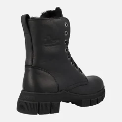 Botas negras de piel con forro de pelo Ninfa