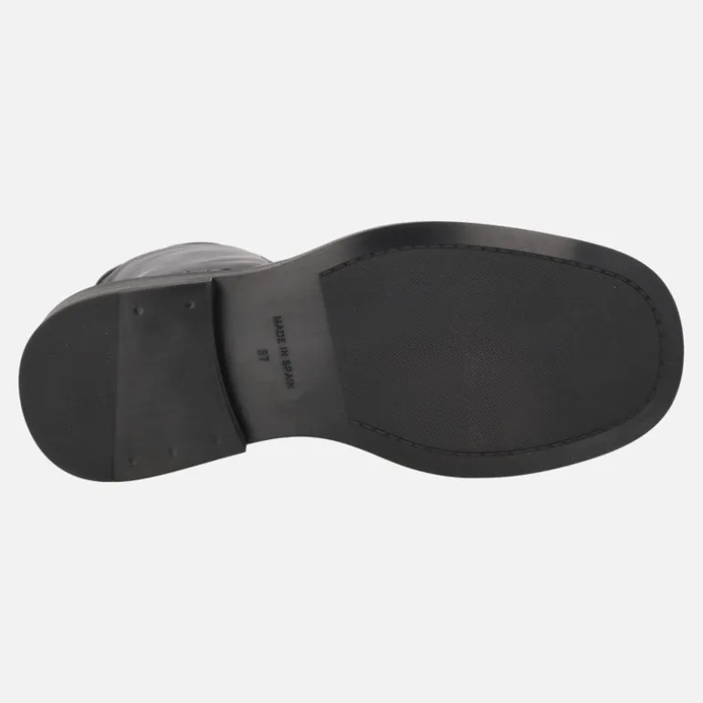 Botas negras de piel con cordones Eloise