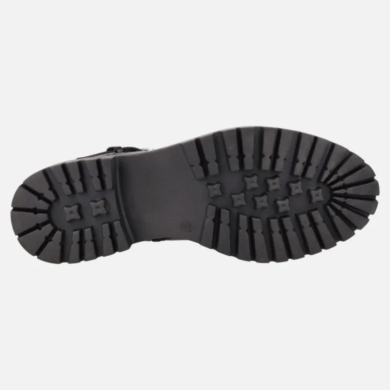 Botas negras de piel estilo biker para mujer Novaky