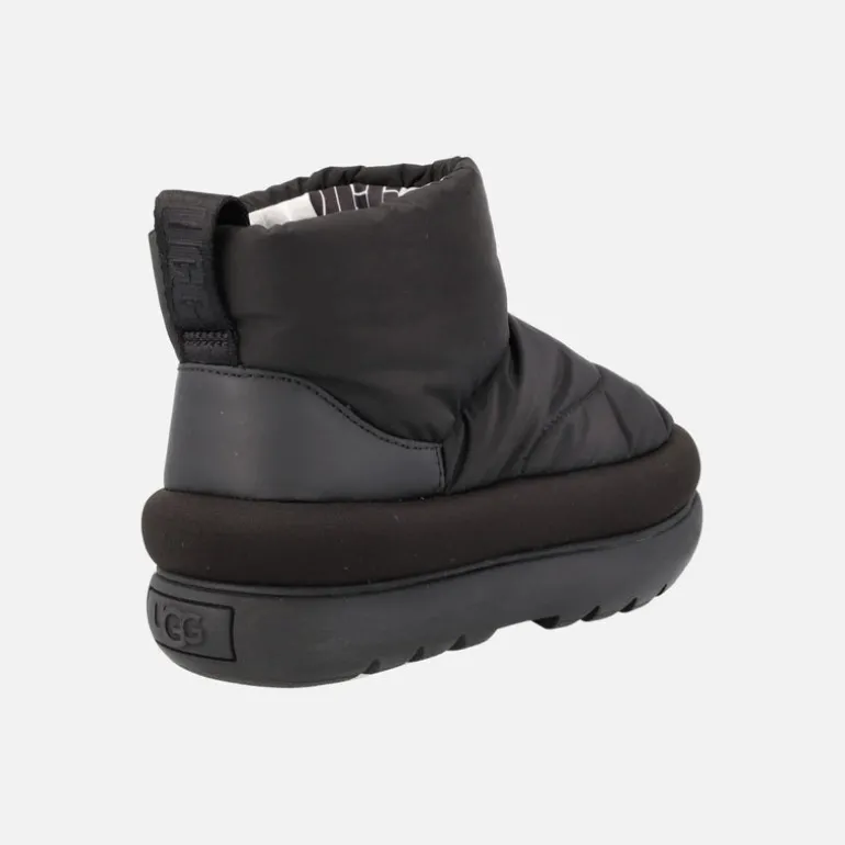 Botas negras Ugg Classic Maxi Mini en tejido acolchado