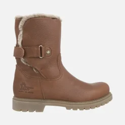 Botas Panama jack Felia en piel marrón con forro de pelo