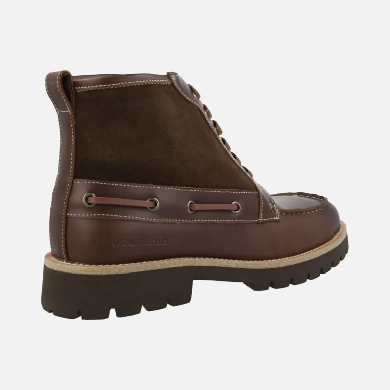 Botas para hombre de estilo naútico Astral en combinado marrón