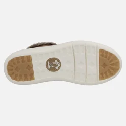 Botines acolchados de serraje con cordones Raquel