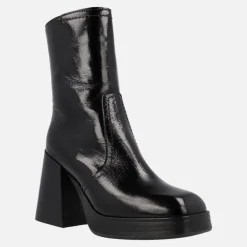 Botines Alpe Retro en charol con tacón alto y plataforma