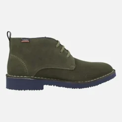 Botines bajos en piel serraje con cordones para hombre