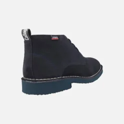 Botines bajos en piel serraje con cordones para hombre