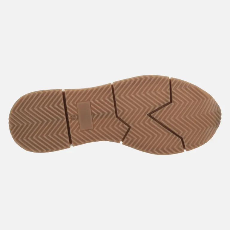 Botines bajos en serraje taupe con flecos