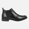Botines bajos estilo chelsea en piel negra