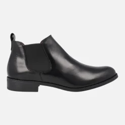 Botines bajos estilo chelsea en piel negra