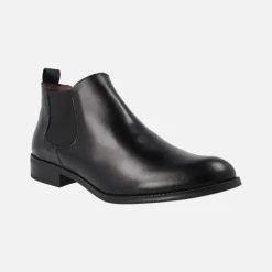 Botines bajos estilo chelsea en piel negra