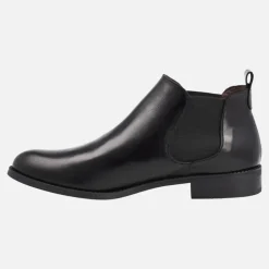 Botines bajos estilo chelsea en piel negra