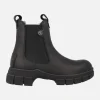 Botines chelsea de piel en negro con forro de pelo Panama Nery