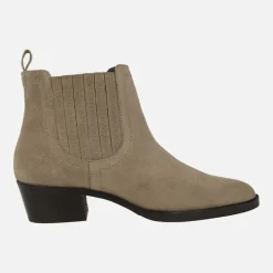 Botines chelsea Hobro en serraje taupe