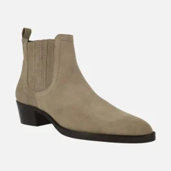 Botines chelsea Hobro en serraje taupe
