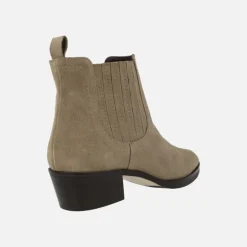Botines chelsea Hobro en serraje taupe