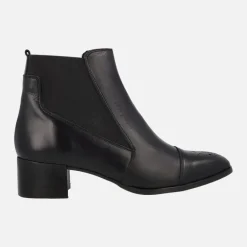 Botines chelsea para mujer con picados en la puntera