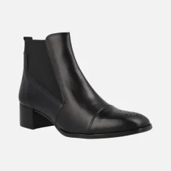 Botines chelsea para mujer con picados en la puntera